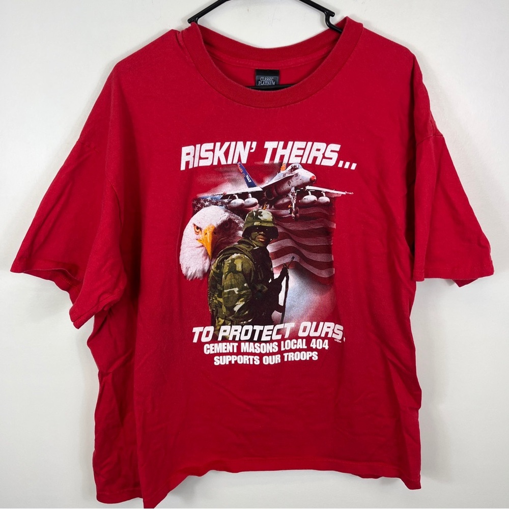Cement Masons UNION Local 404 TShirt XL USA Labor Union Support Our Troops Eagle